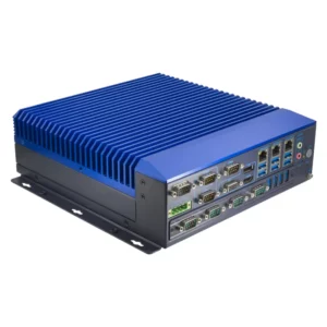 Fanless industrial embedded computer with triple display ports (HDMI, DP, VGA)