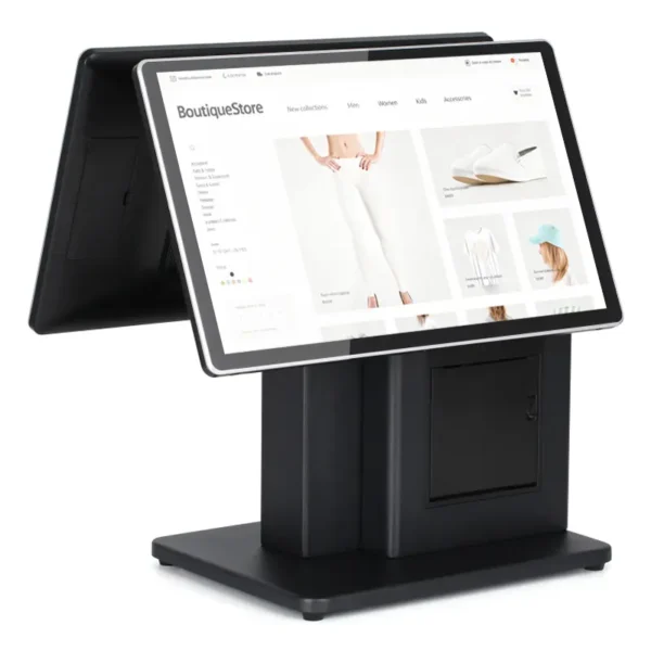 Dual-screen POS system with printer