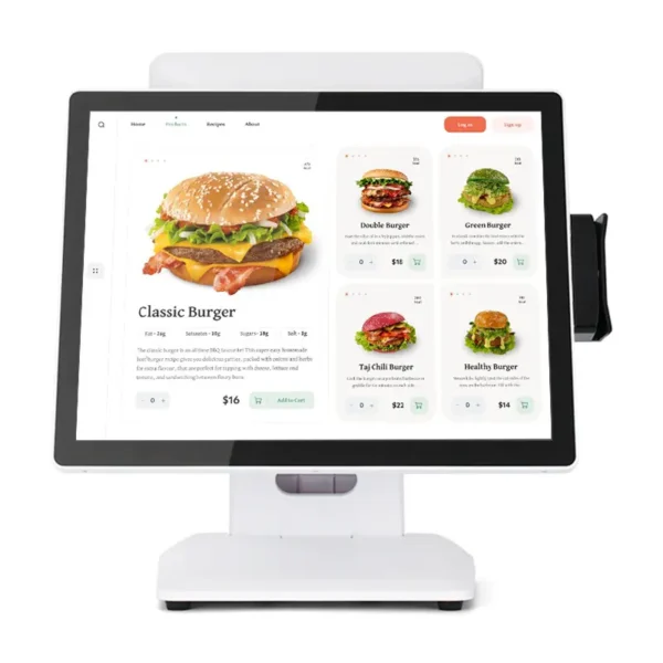 All-in-one dual screen POS system